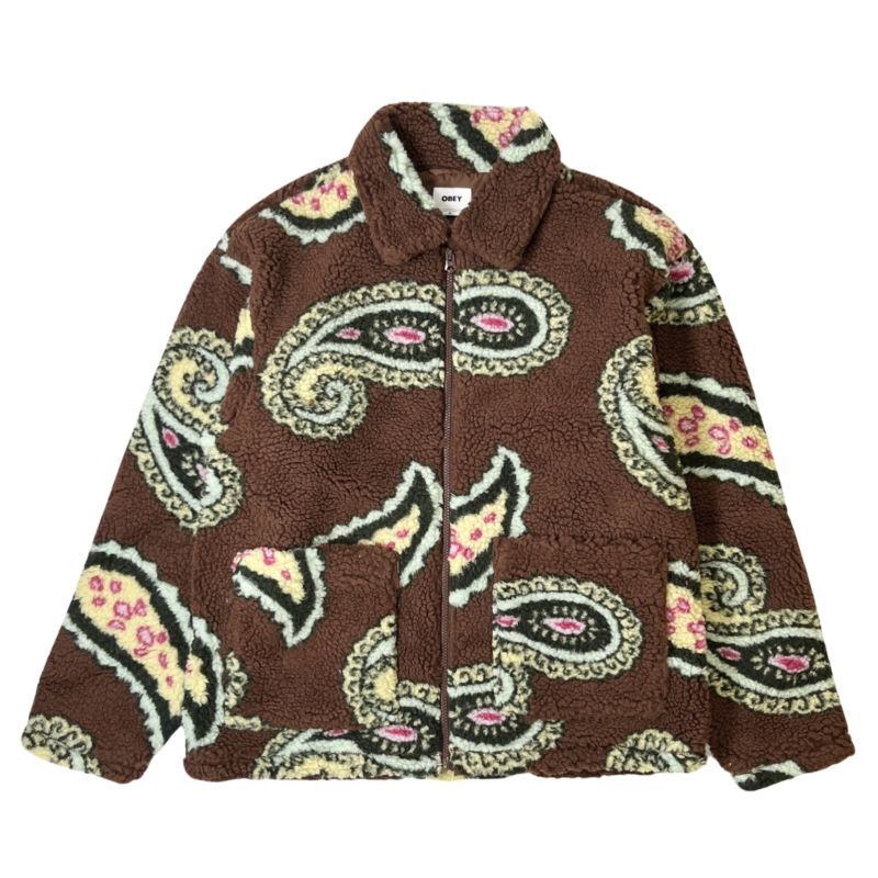 Obey Paisley Sherpa Jacket - Sepia Multi