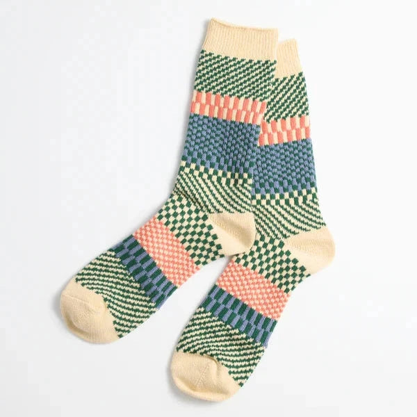 RoToTo Check &amp; Step Sock - Green