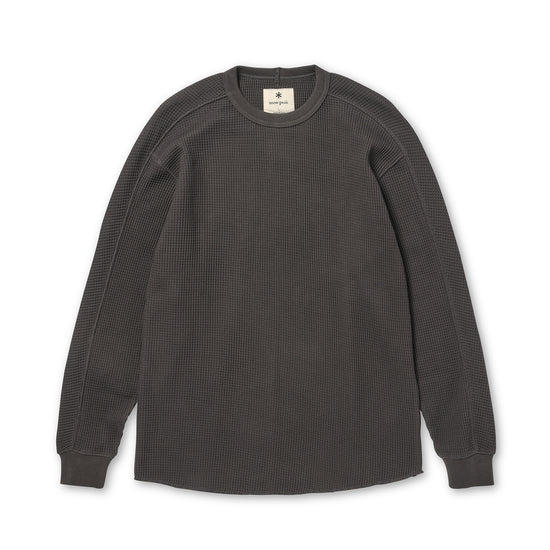 Snow Peak Heavyweight Waffle Pullover - Charcoal