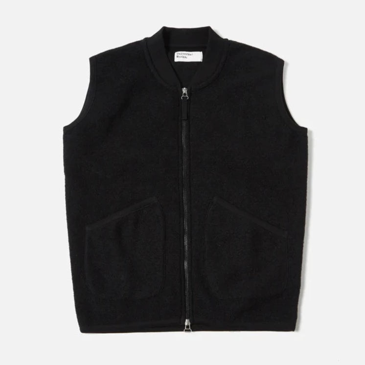 Universal Works Zip Waistcoat - Black