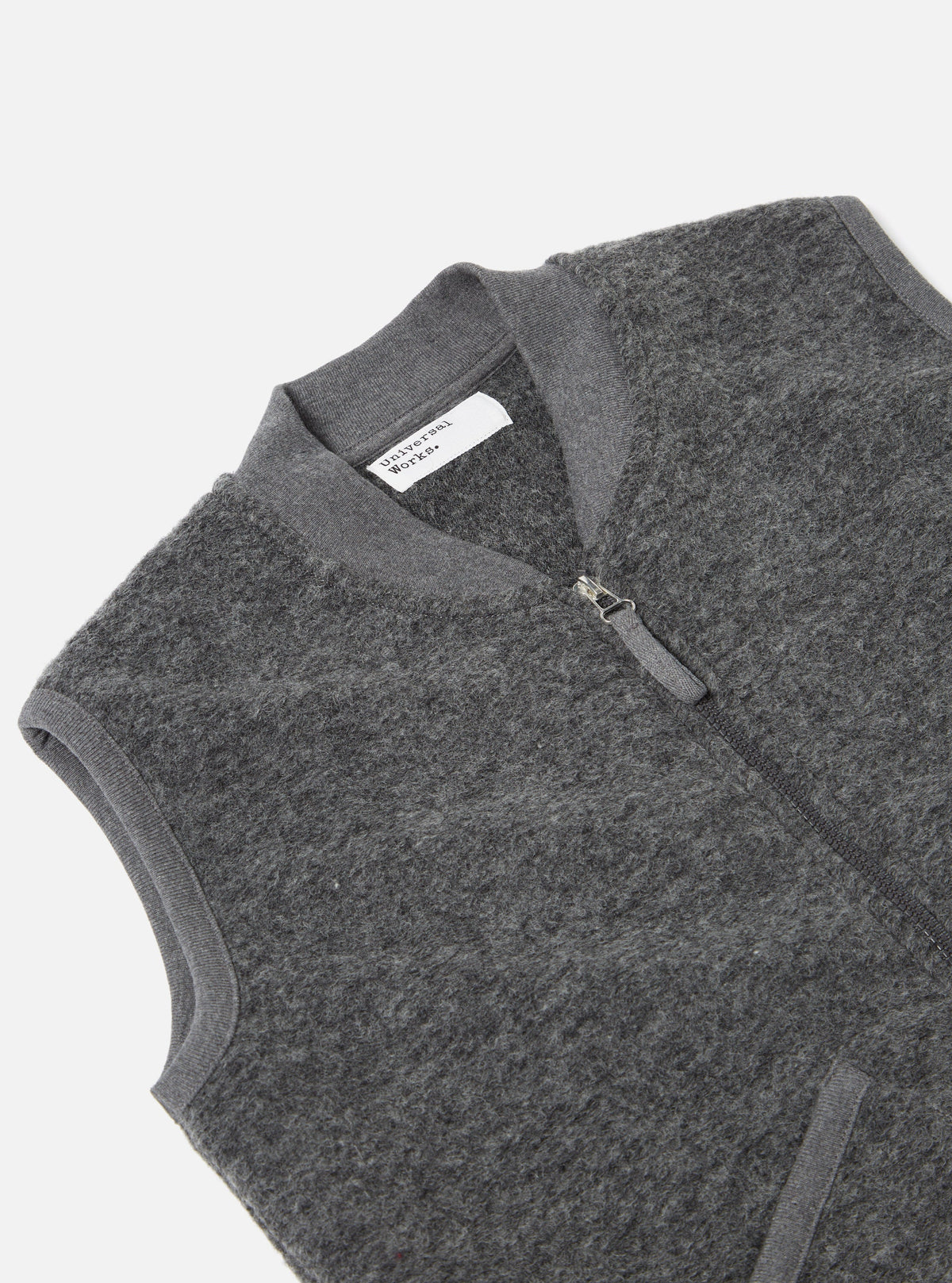 Universal Works Zip Waistcoat - Grey Marl