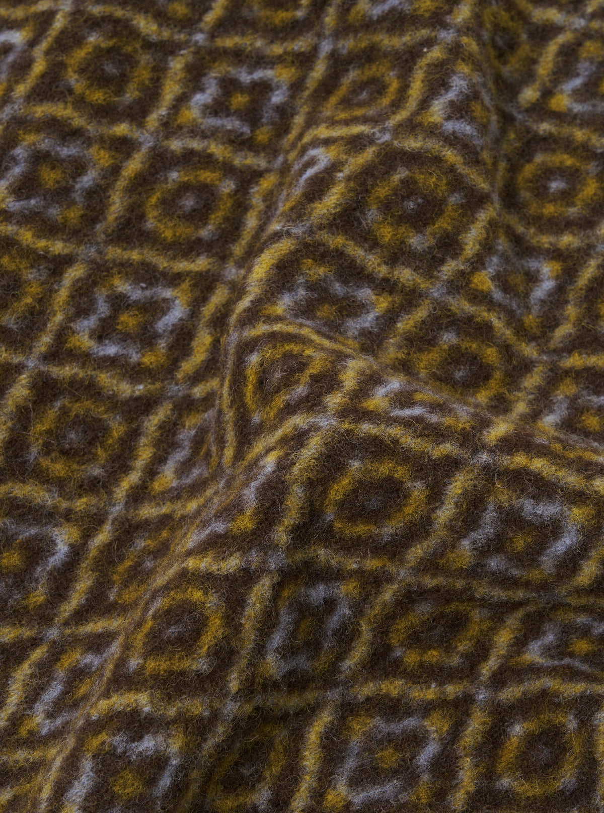 Universal Works Zip Gilet - Geometric Print Brown