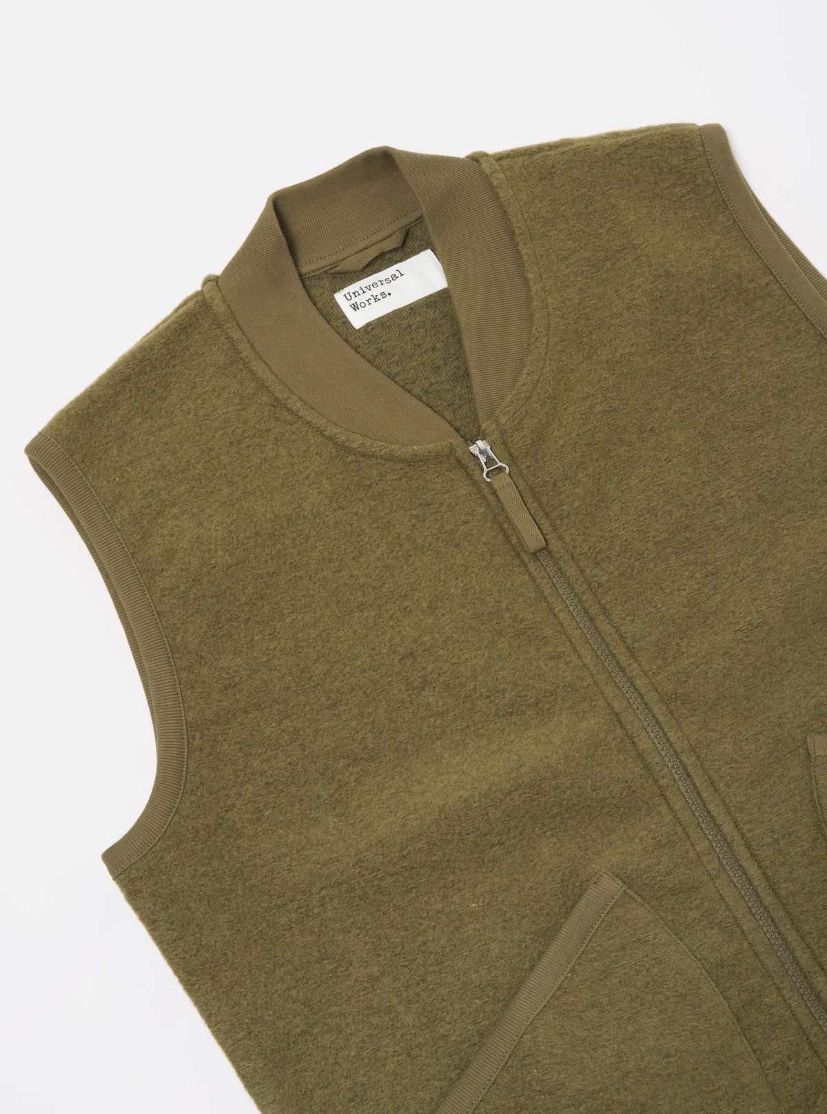 Universal Works Zip Waistcoat - Olive