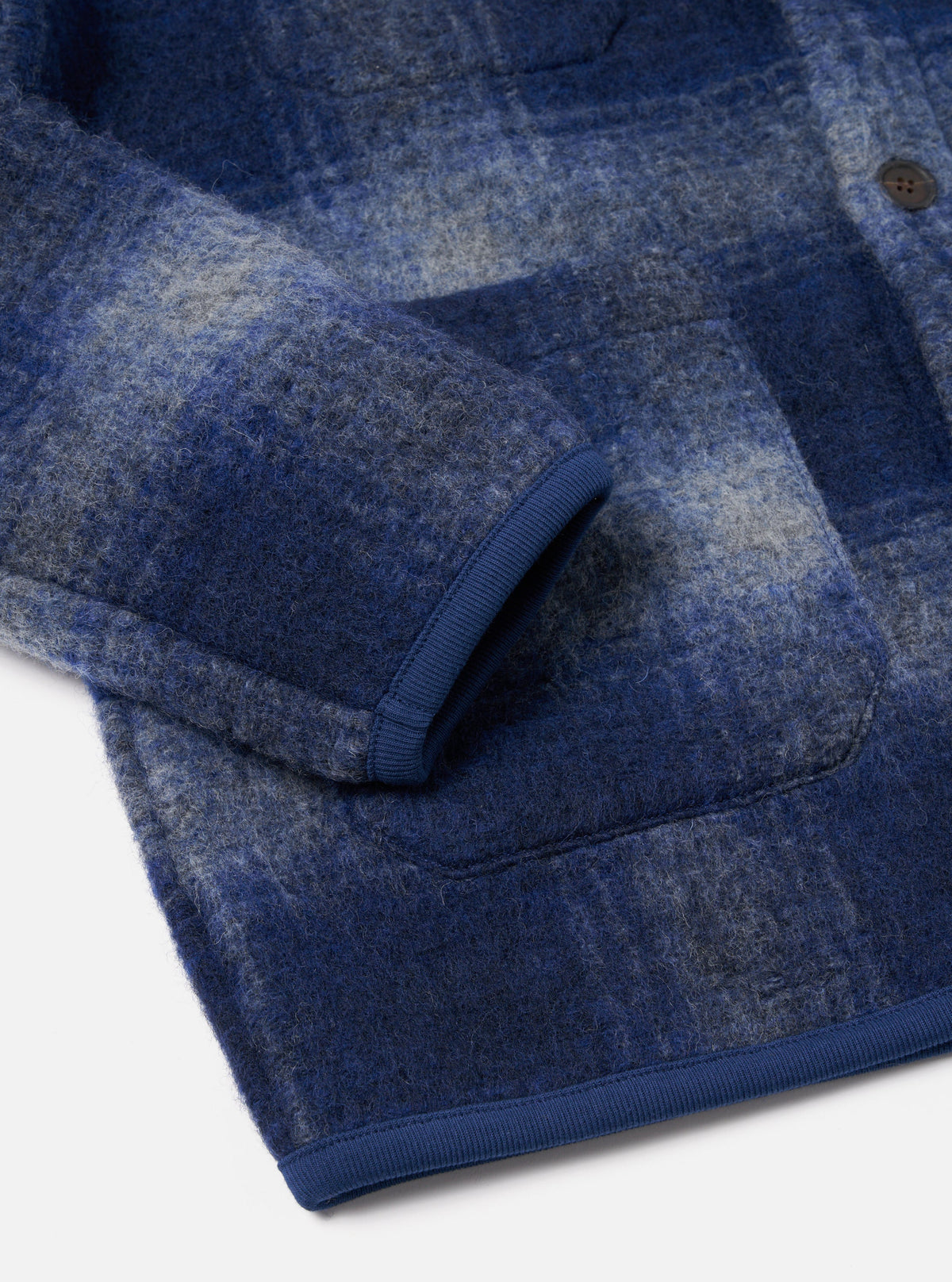 Universal Works Cardigan - Navy / Grey Check