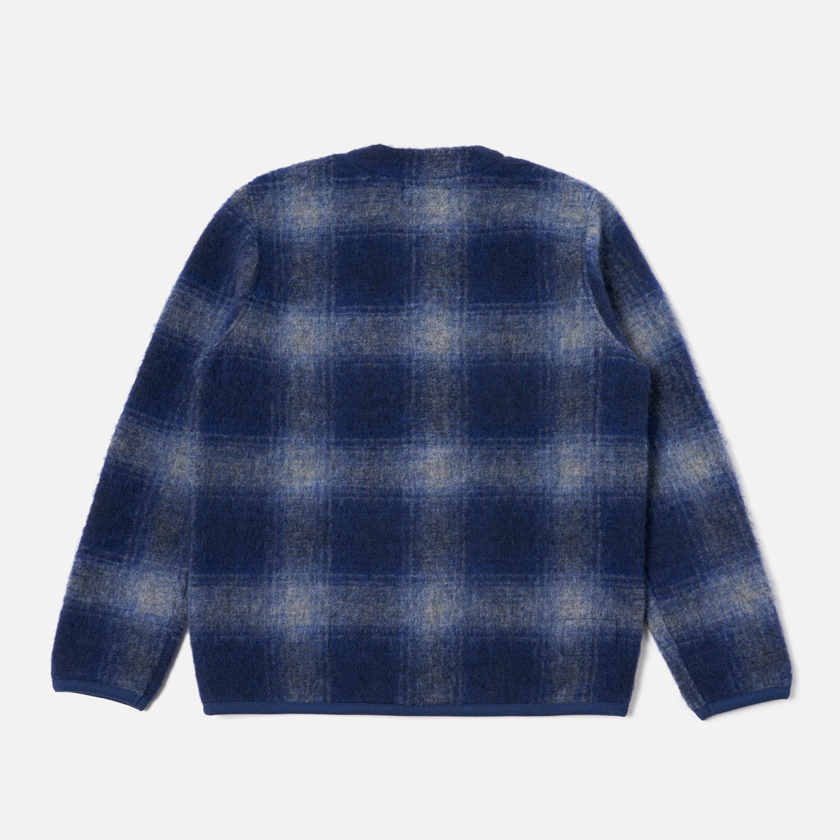 Universal Works Cardigan - Navy / Grey Check