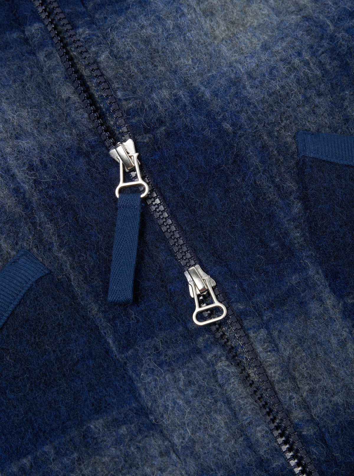 Universal Works Zip Waistcoat - Navy / Grey