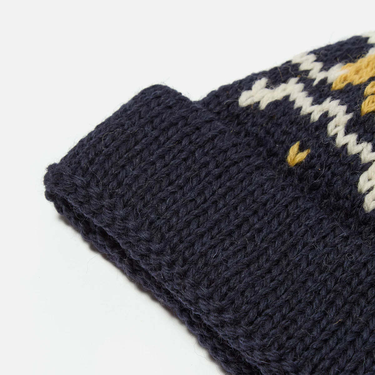 Universal Works Short Watch Cap - Navy / Ecru