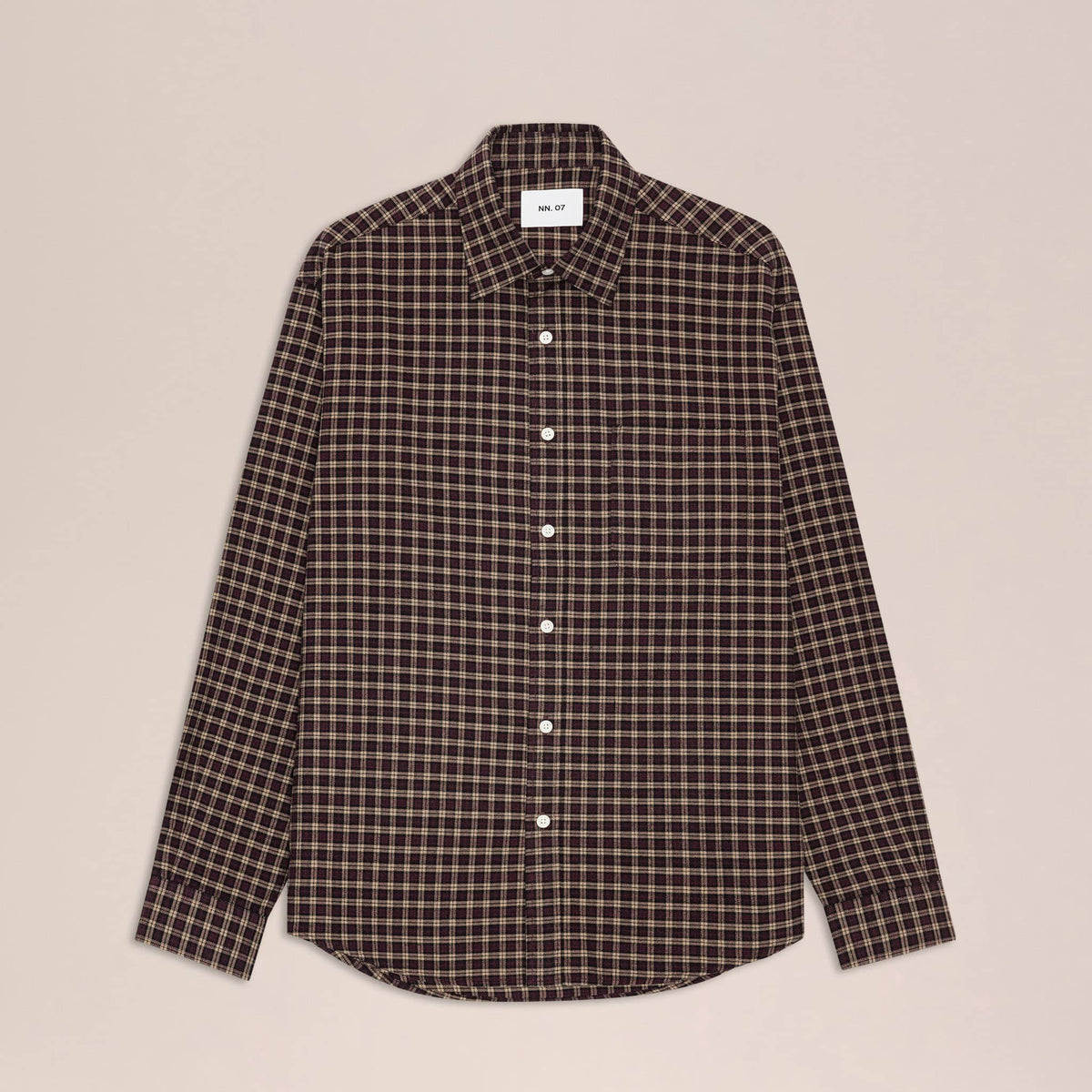 NN07 Deon Shirt - Bordeaux Check
