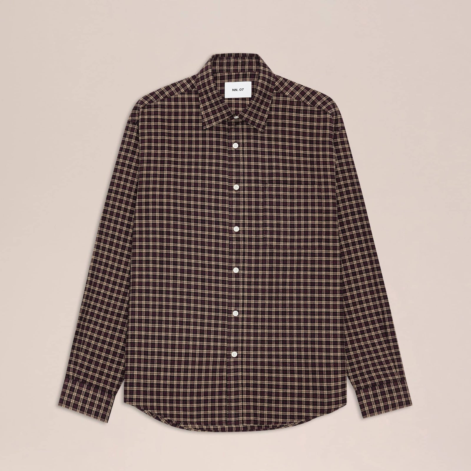 NN07 Deon Shirt - Bordeaux Check