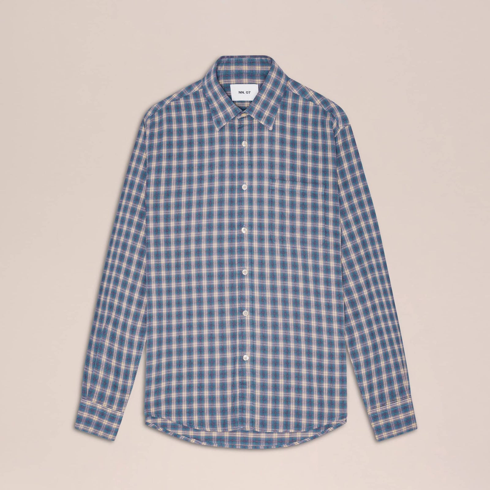 NN07 Deon Shirt - Blue Check