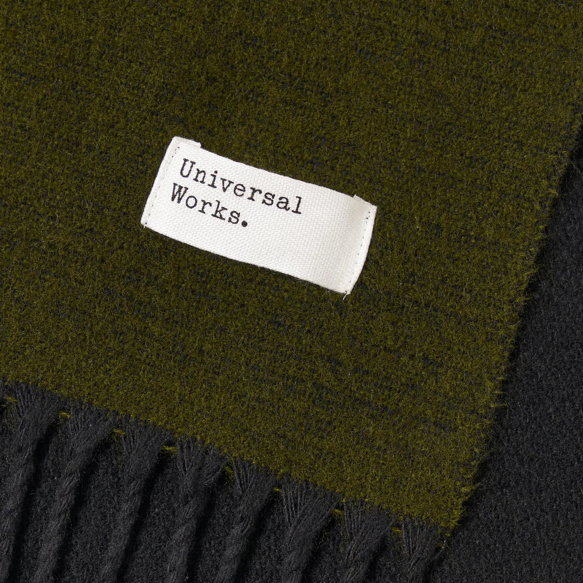 Universal Works Scarf - Green / Black