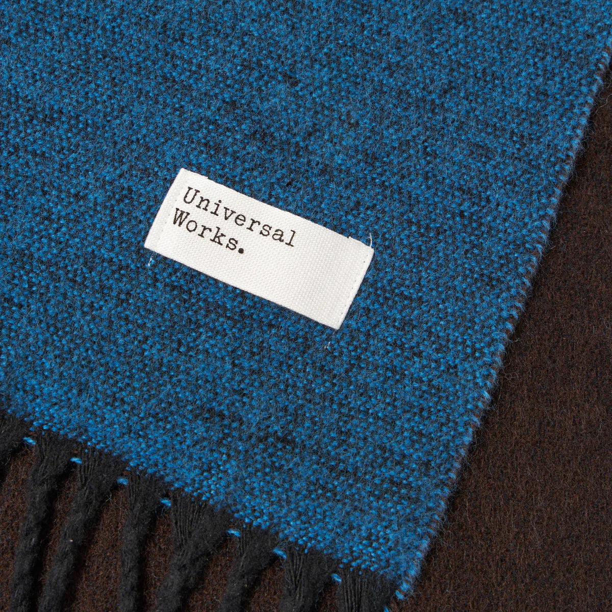 Universal Works Scarf - Light Blue / Brown