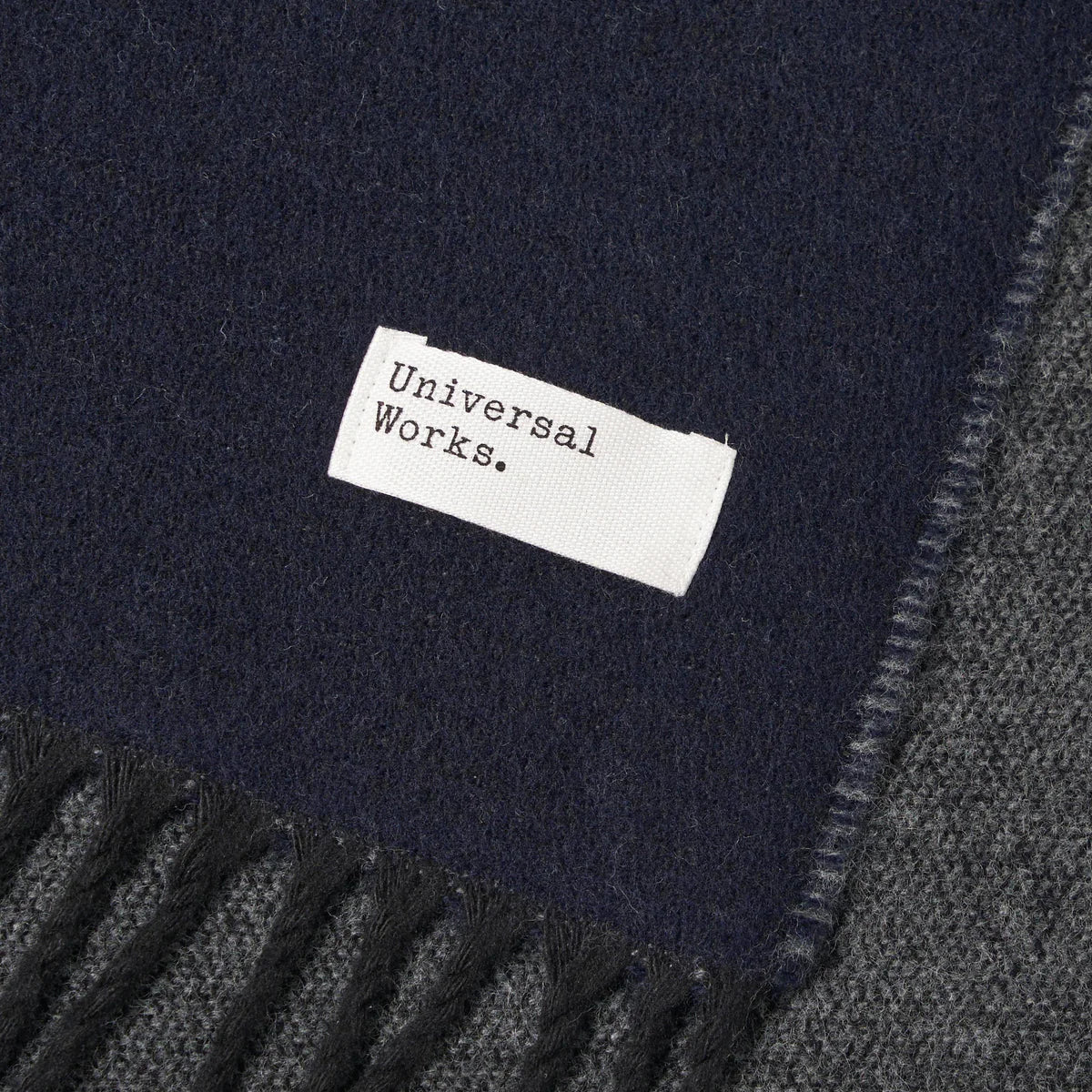 Universal Works Scarf - Navy / Mid Grey