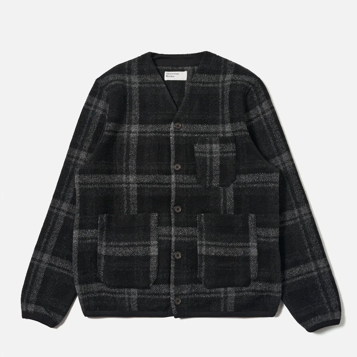 Universal Works Cardigan - Grey Check