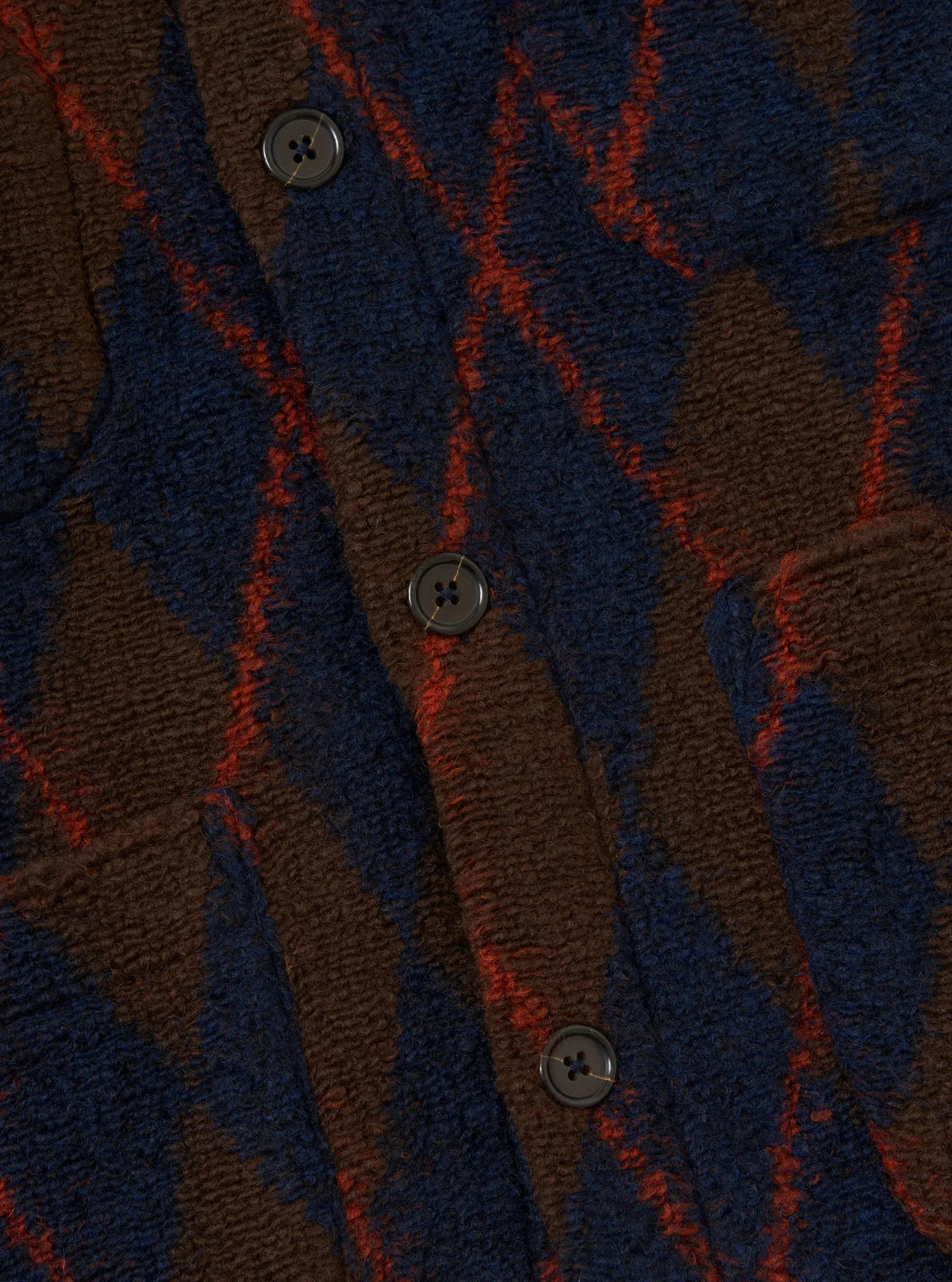 Universal Works Cardigan - Brown / Navy