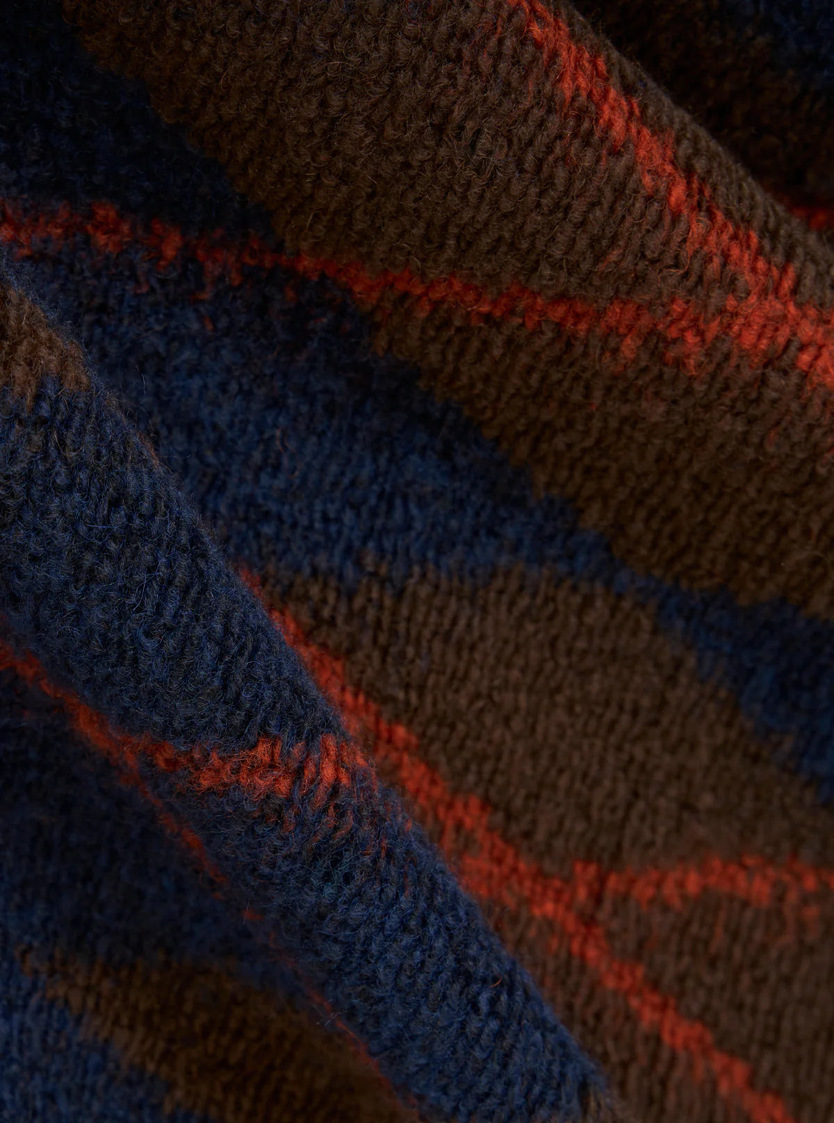 Universal Works Cardigan - Brown / Navy