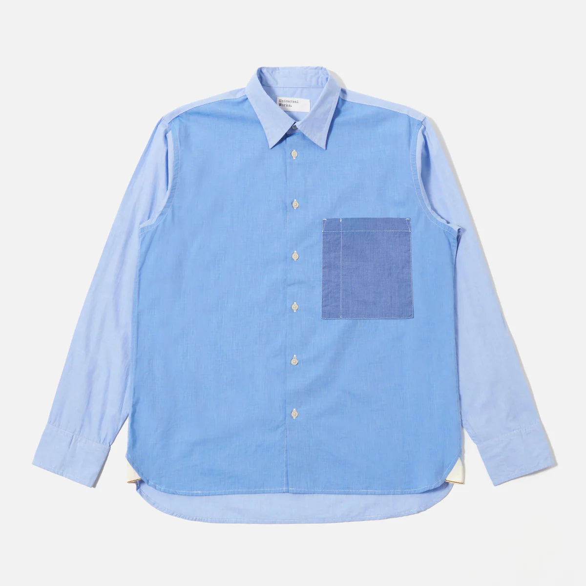 UW Mixed Square Pocket Shirt - Sky / Blue
