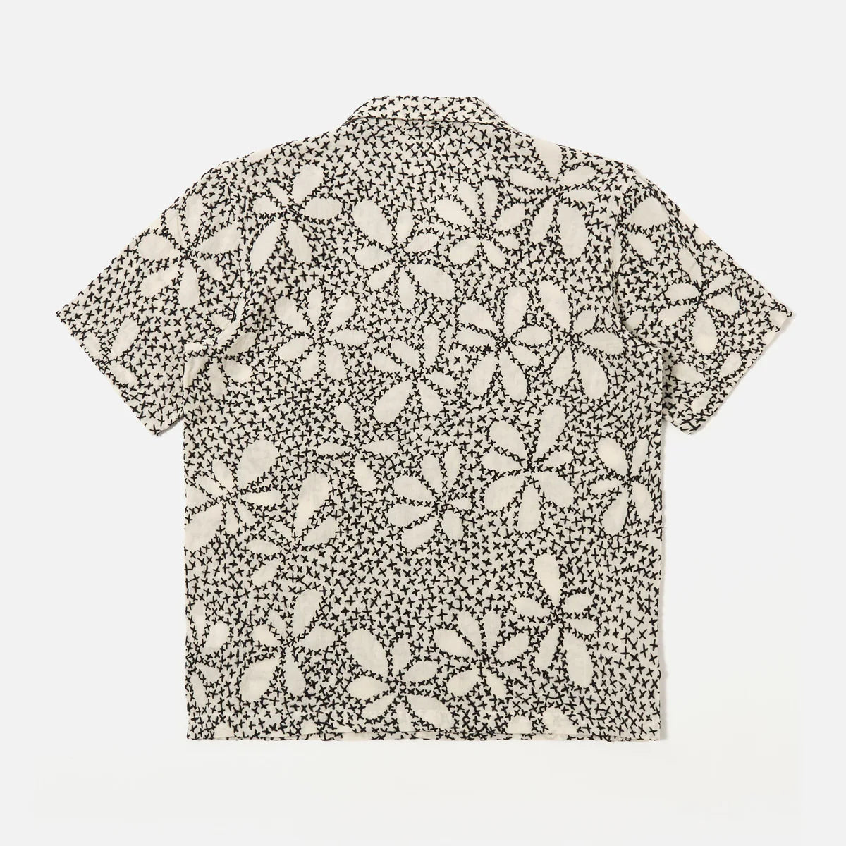 UW Road Shirt Kantha Flower - Ecru/Black