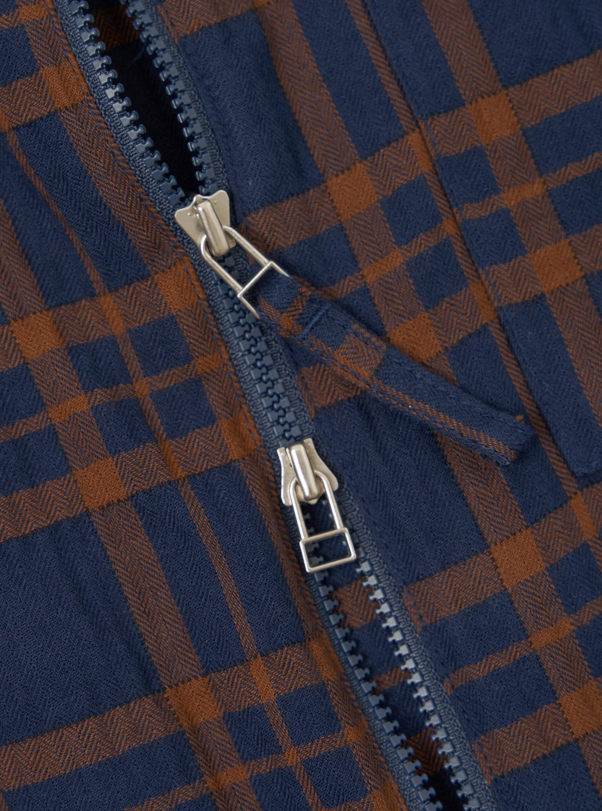 UW Zip Shirt - Navy / Brown