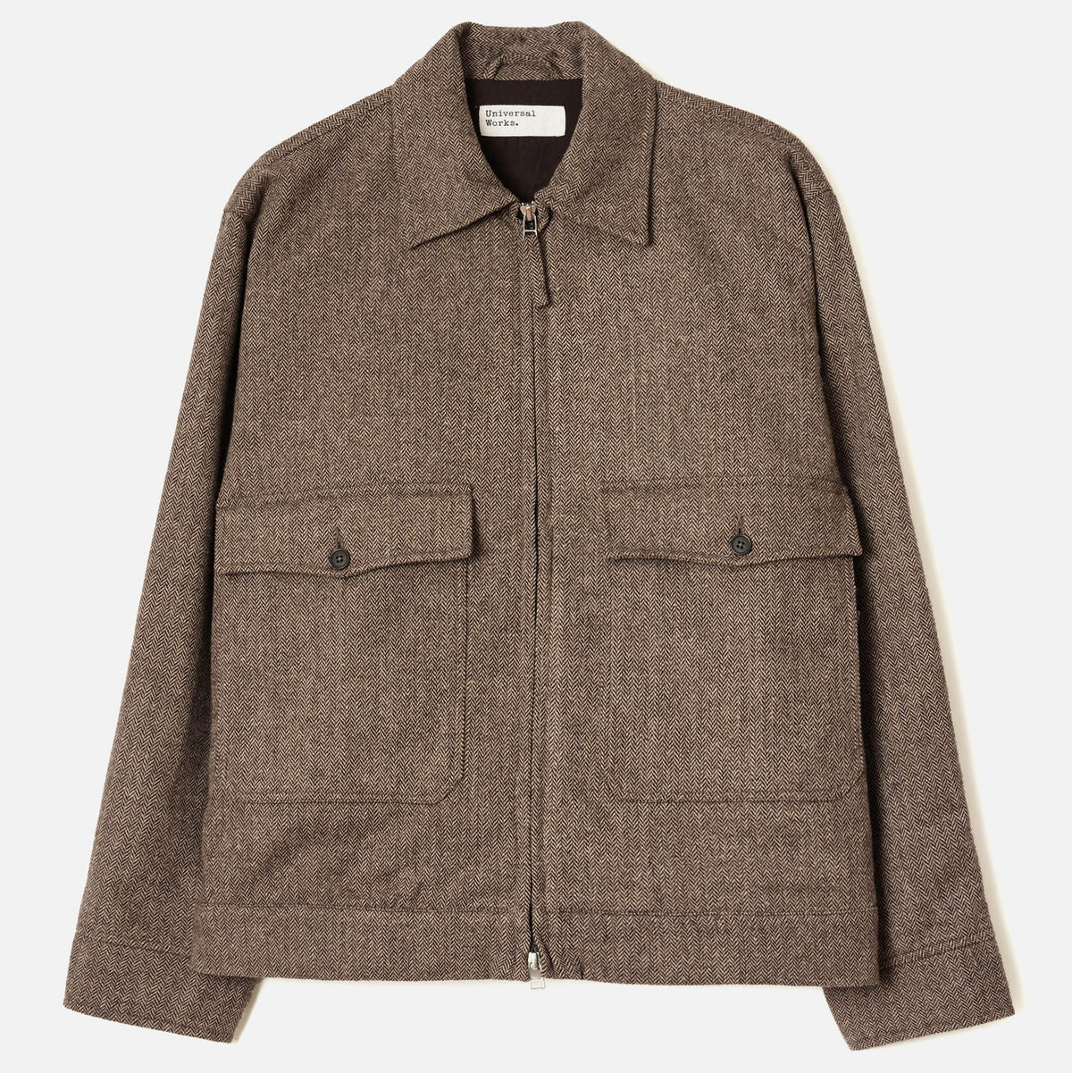 UW S130 Jacket - Brown Wool Herringbone