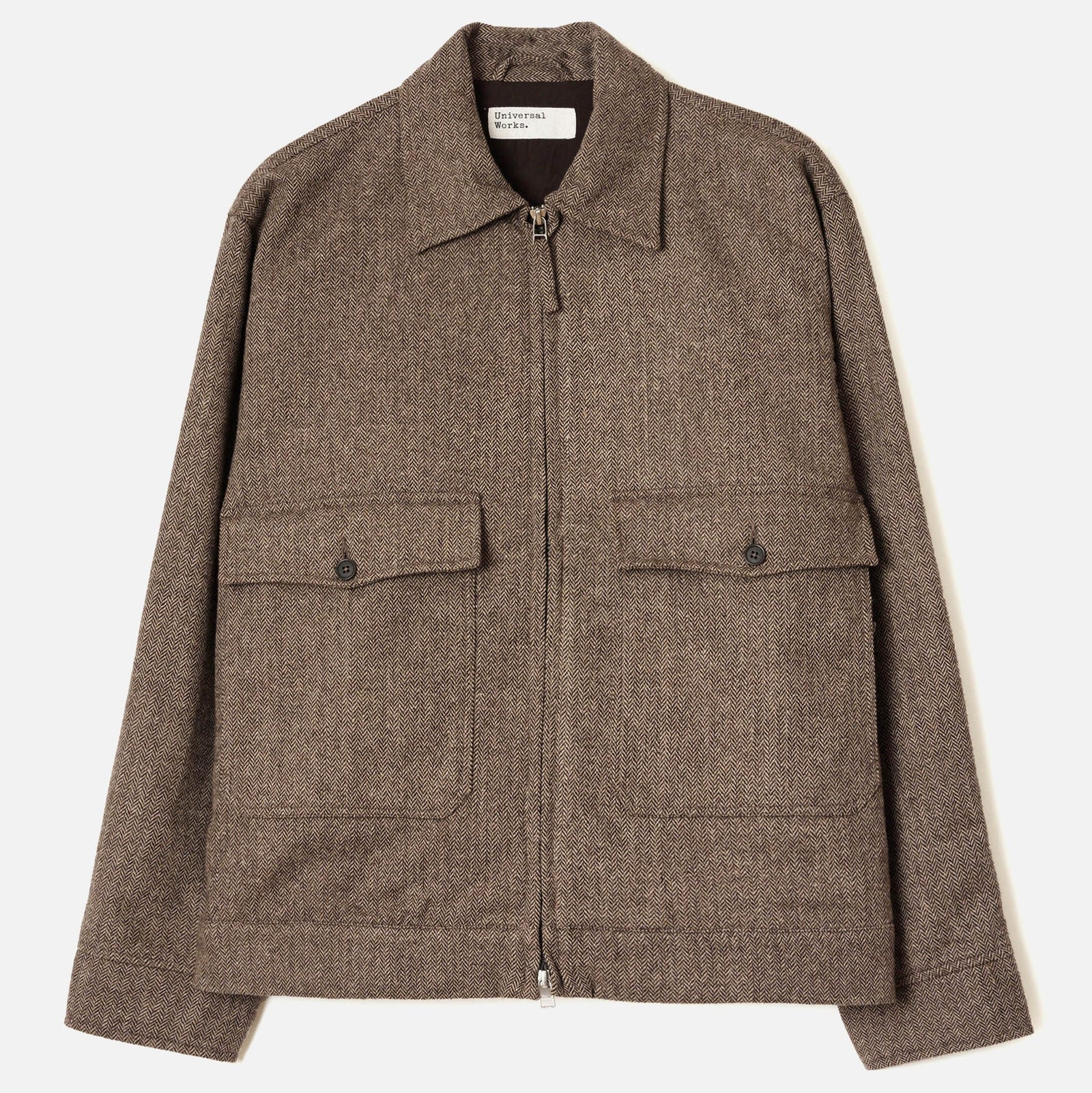 UW S130 Jacket - Brown Wool Herringbone