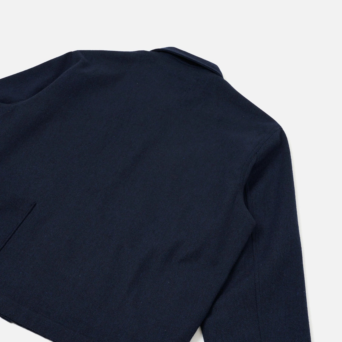 UW Ives Jacket - Navy Wool Herringbone