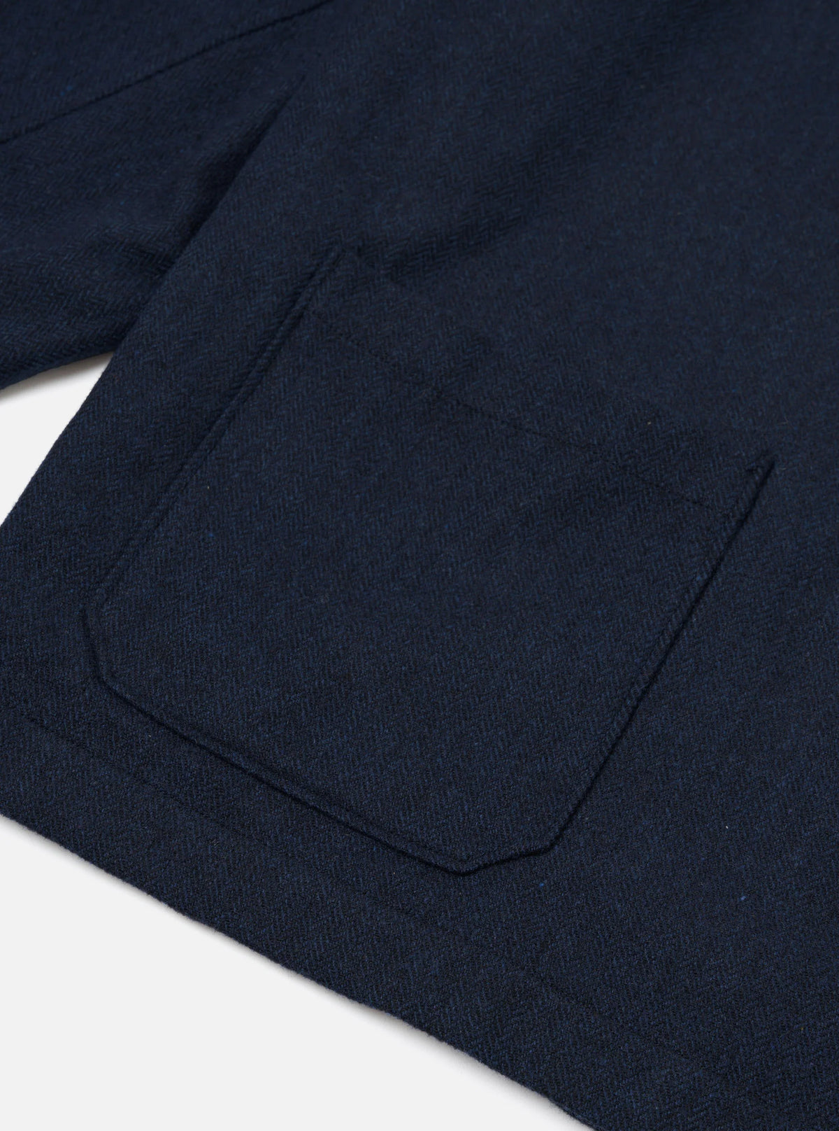 UW Ives Jacket - Navy Wool Herringbone