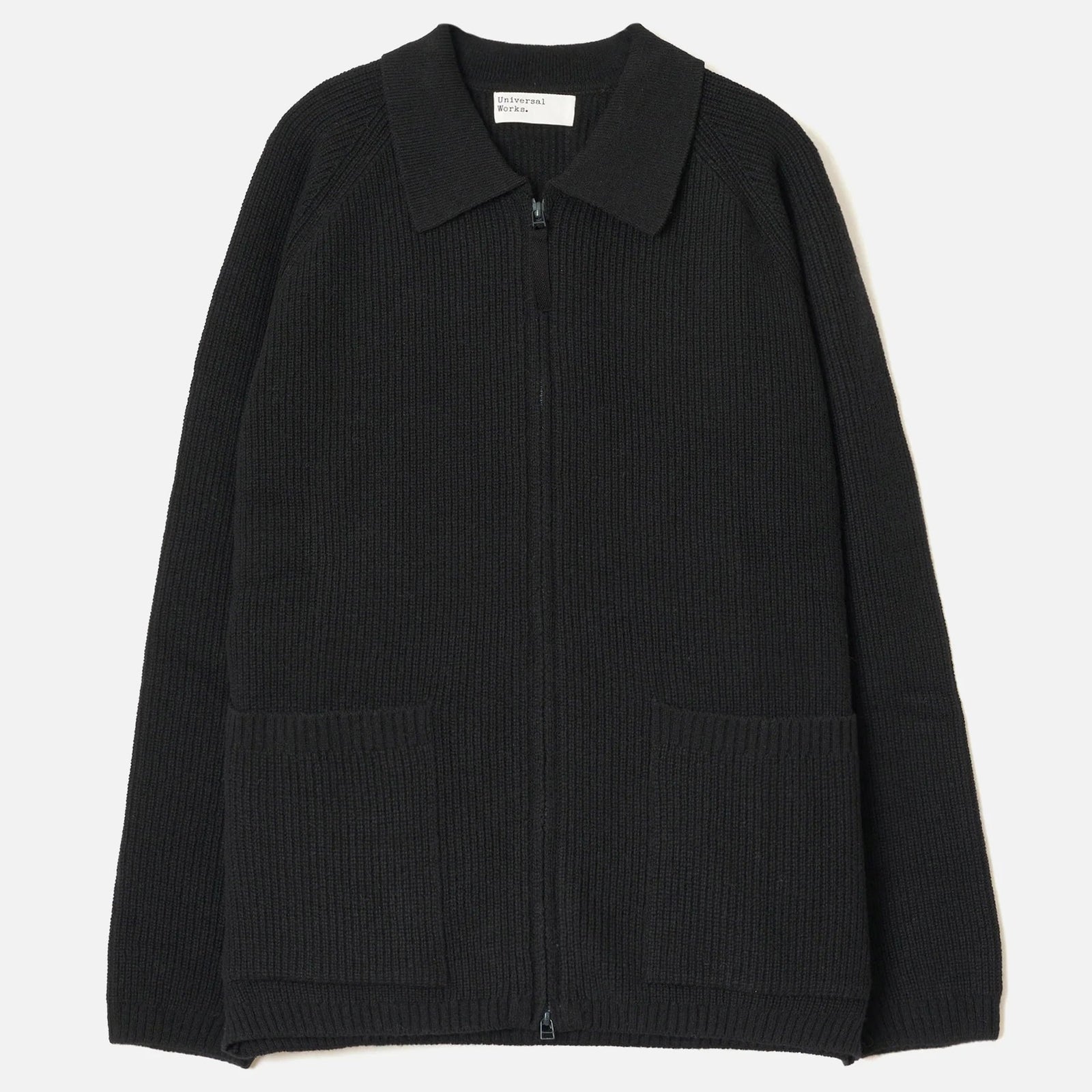 UW Zip Cardigan - Black