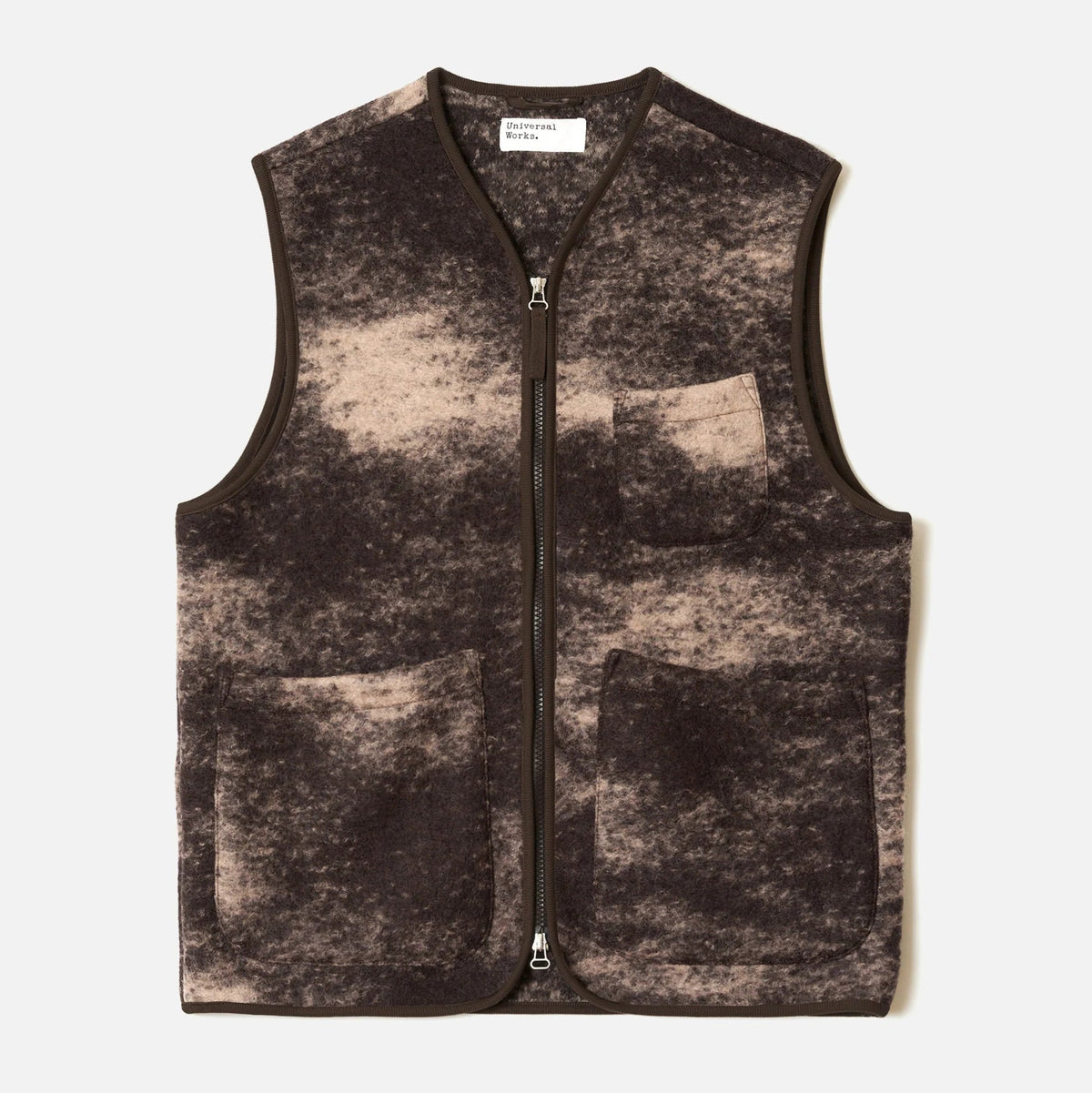UW Zip Gilet - Brown