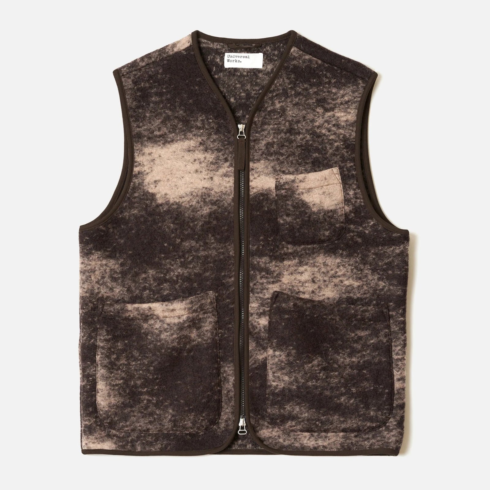 UW Zip Gilet - Brown