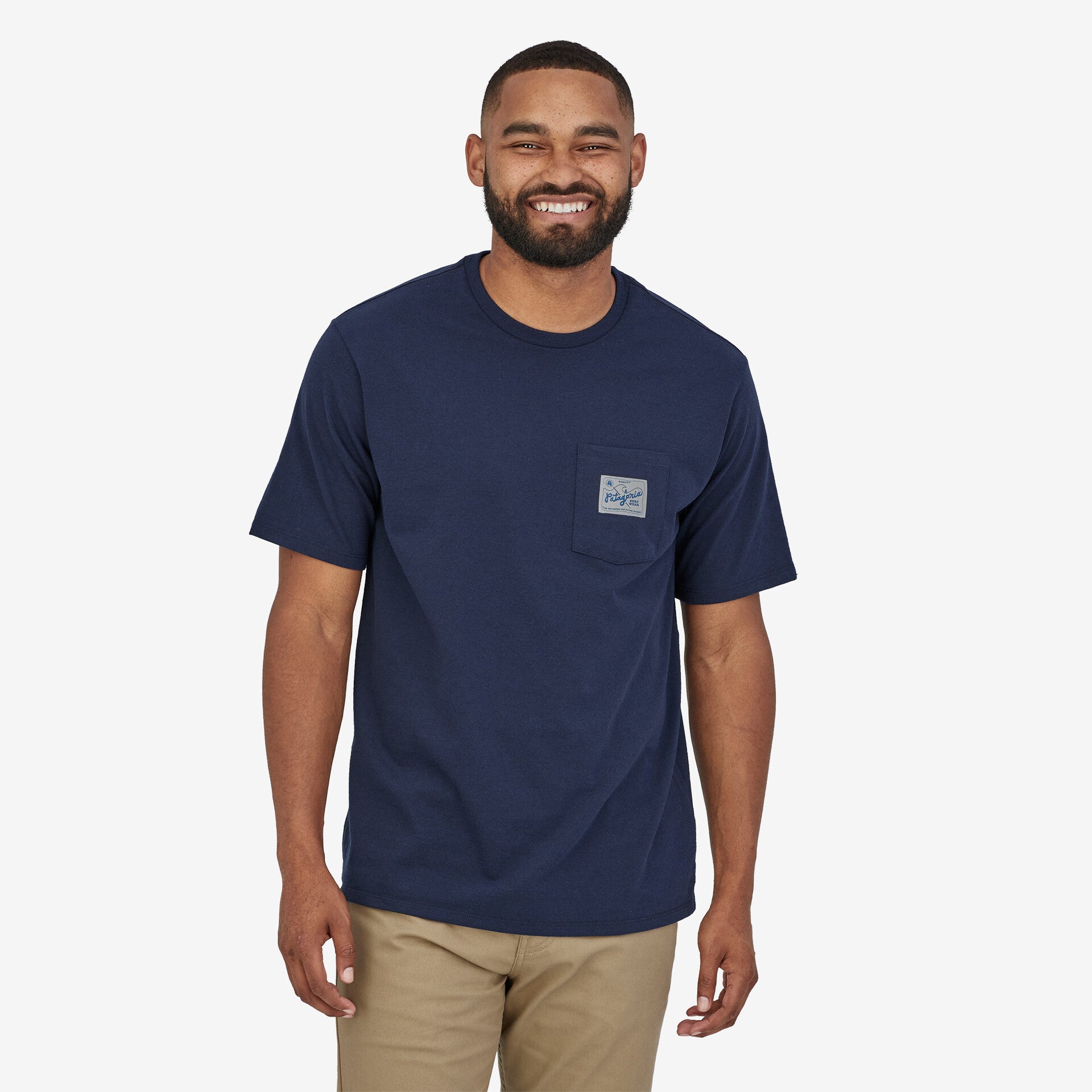Patagonia Quality Surf Pocket T-Shirt - New Navy
