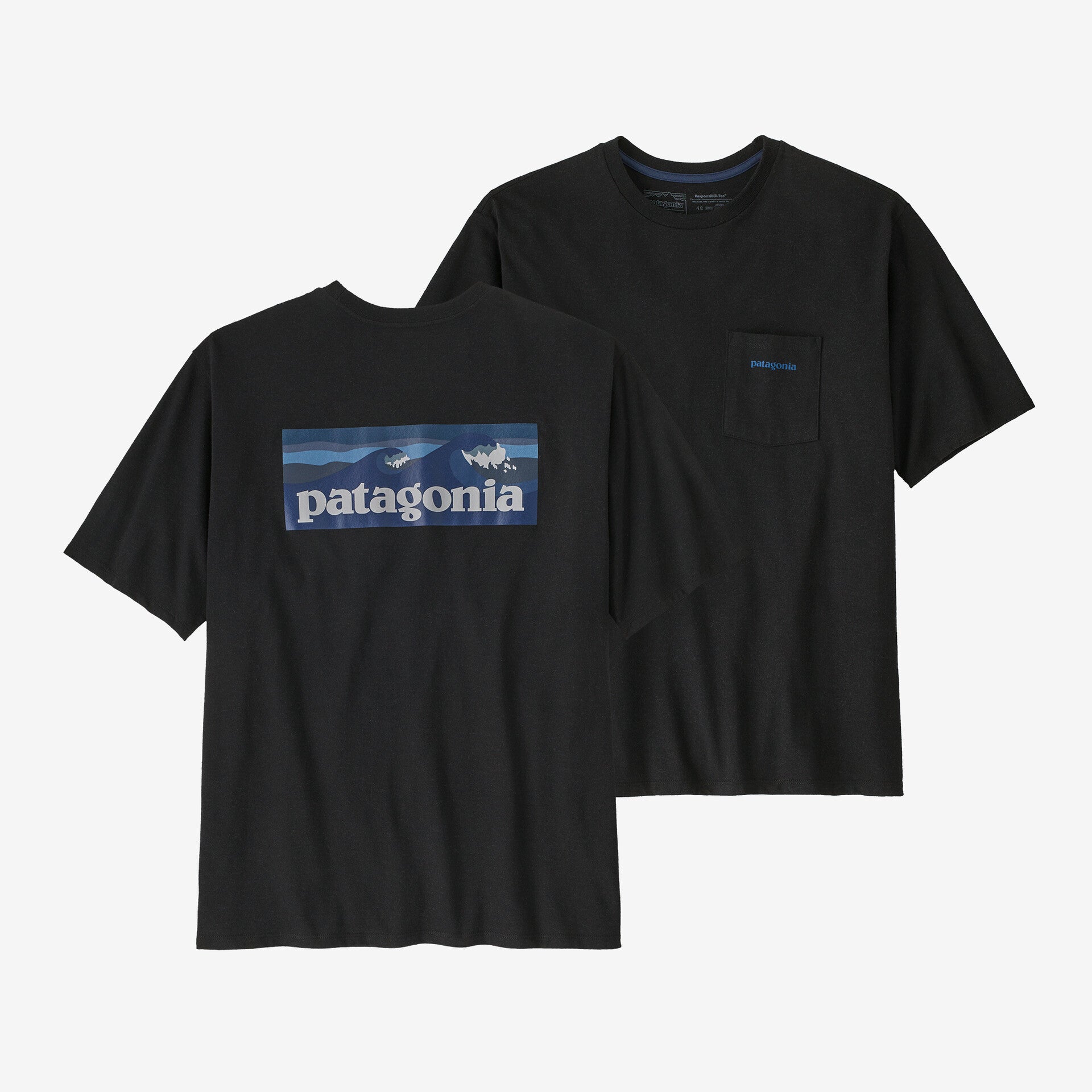 Patagonia Boardshort Logo Pocket T-Shirt - Ink Black