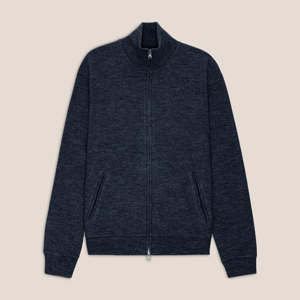 NN07 Boiled Full Zip - Navy Blue