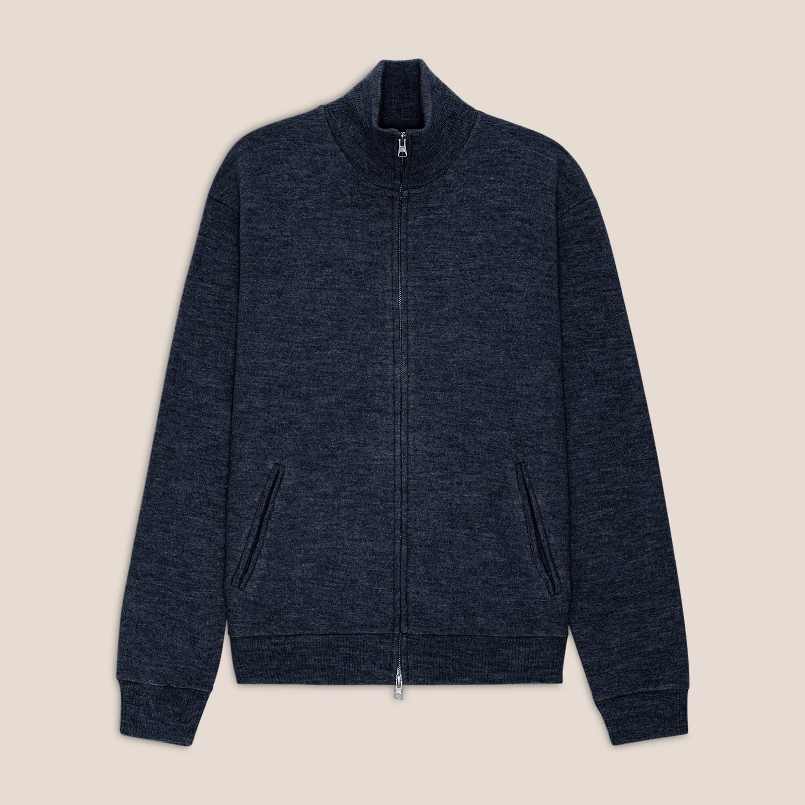 NN07 Boiled Full Zip - Navy Blue