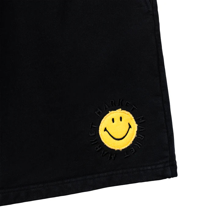 Market Smiley Vintage Sweatshorts - Washed Black