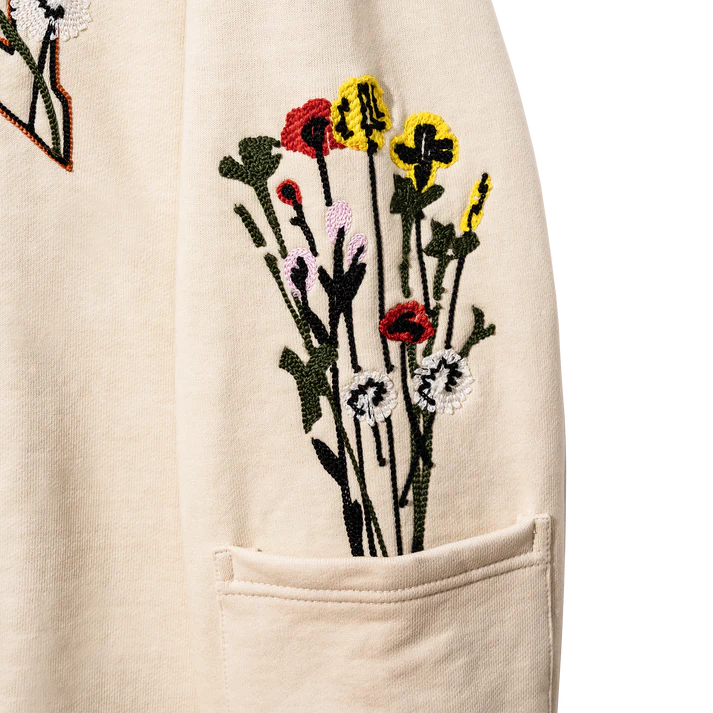 Market Bouquet Pullover Hoodie - Ecru