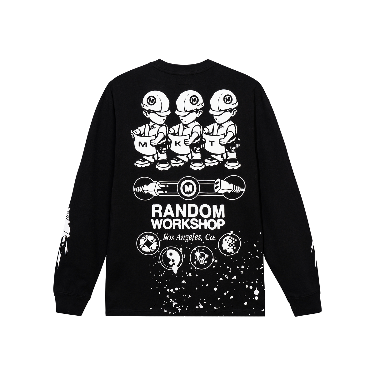 Market Plan Check LS T-Shirt - Black