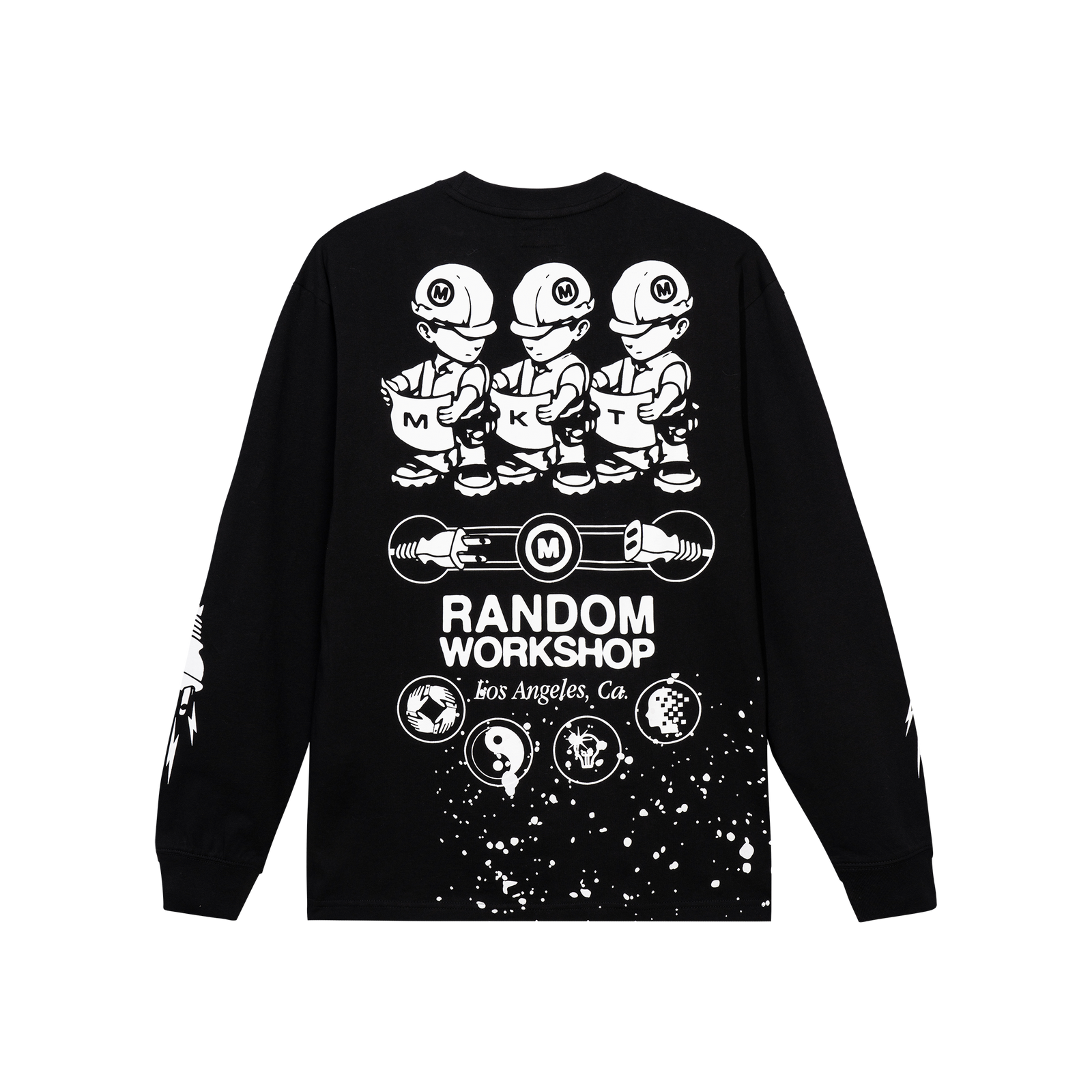 Market Plan Check LS T-Shirt - Black