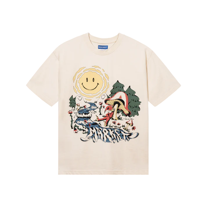 Market Smiley Quiet Time T-Shirt - Ecru
