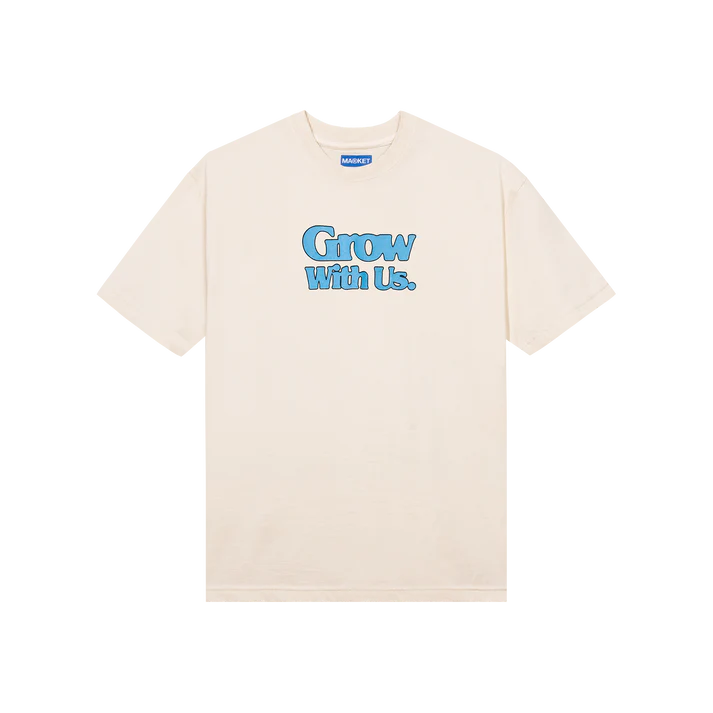 Market Grow With Us T-Shirt - Ecru