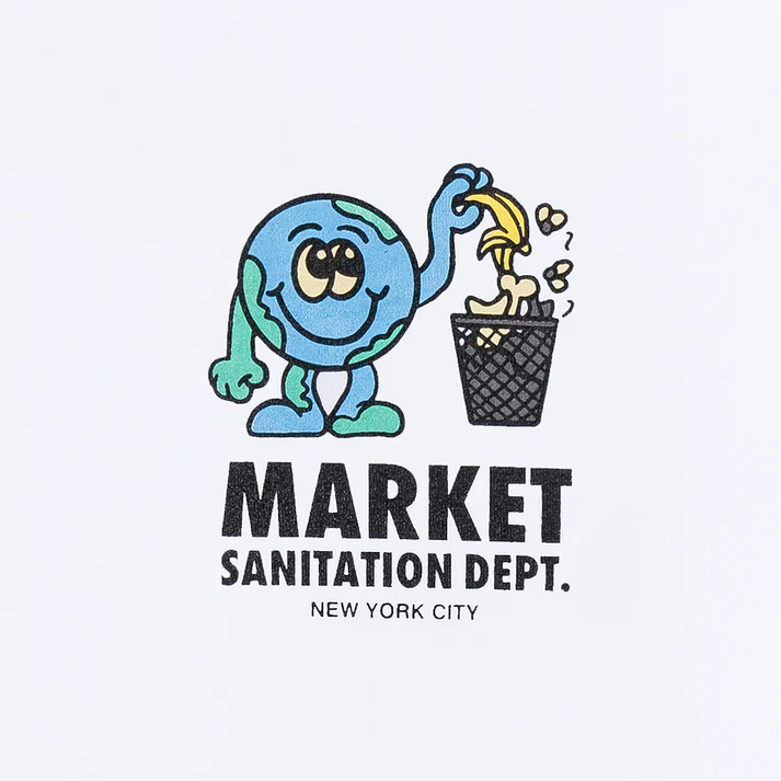 Market Sanitation Dept T-Shirt - White