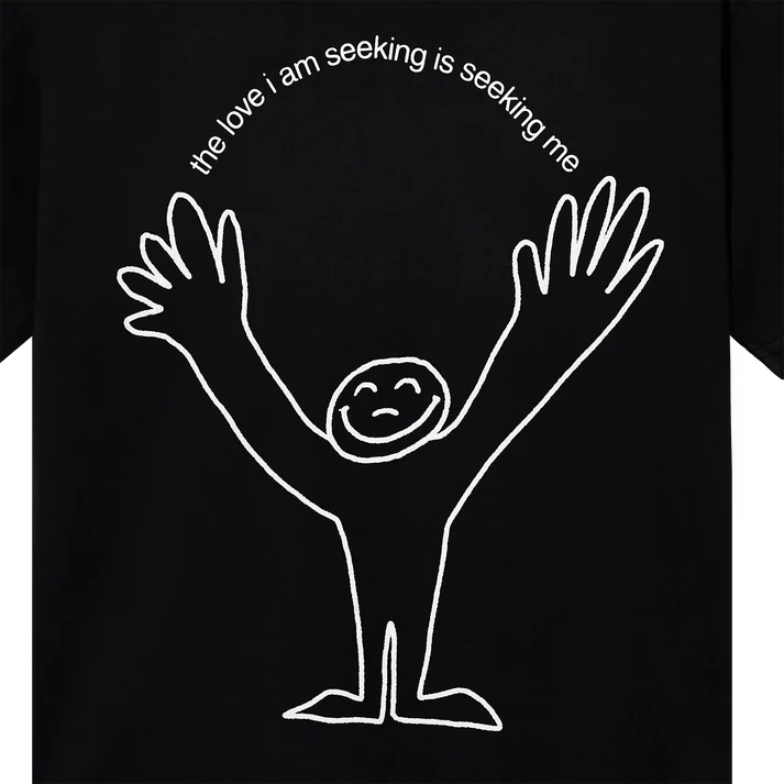 Market Seek Love T-Shirt - Washed Black