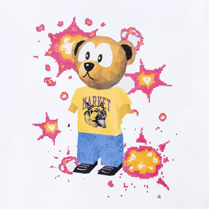 Market 32-Bit Bear T-Shirt - White