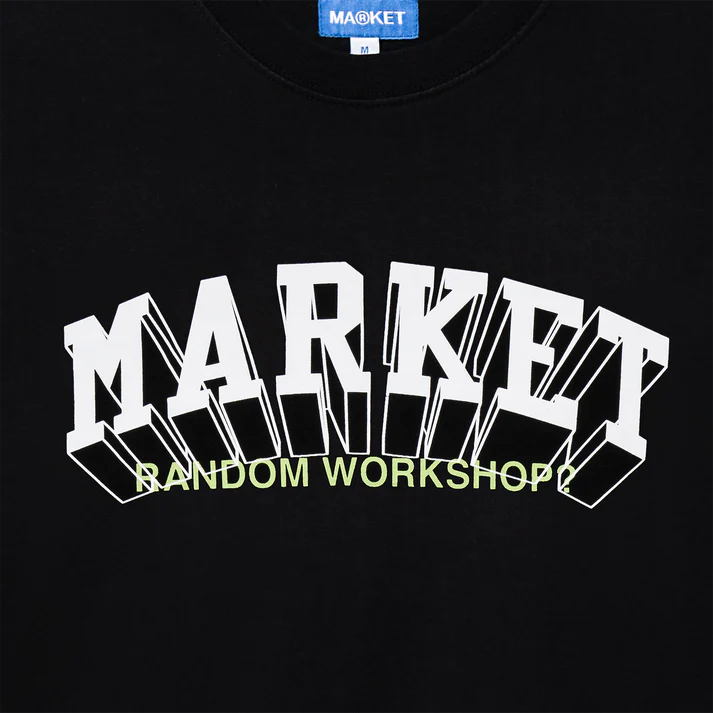 Market Super Market T-Shirt - Washed Black