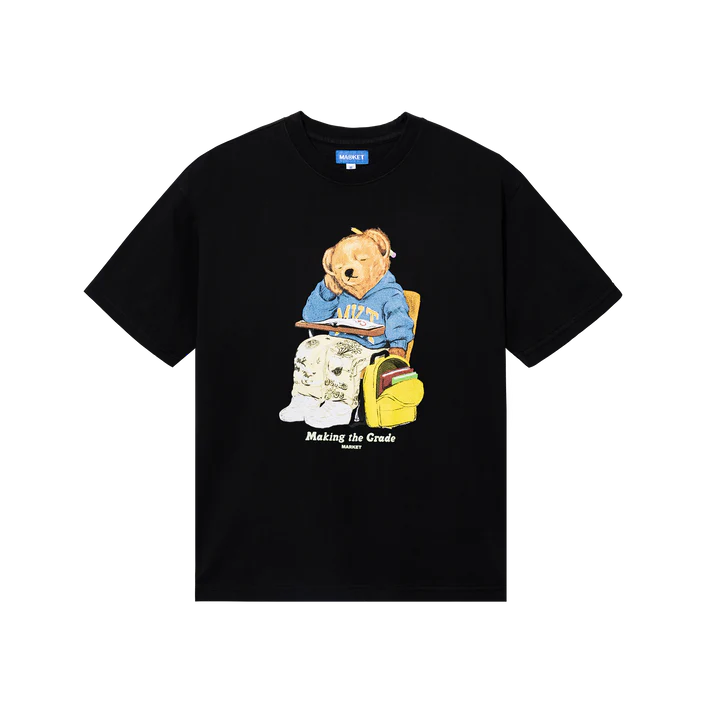 Market Making the Grade Bear T-Shirt - Washed Black
