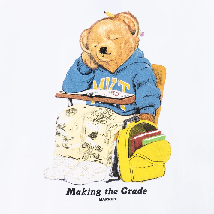 Market Making the Grade Bear T-Shirt - White