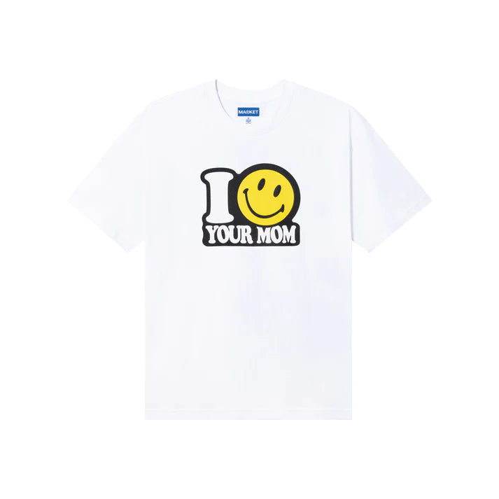 Market Smiley Your Mom T-Shirt - White