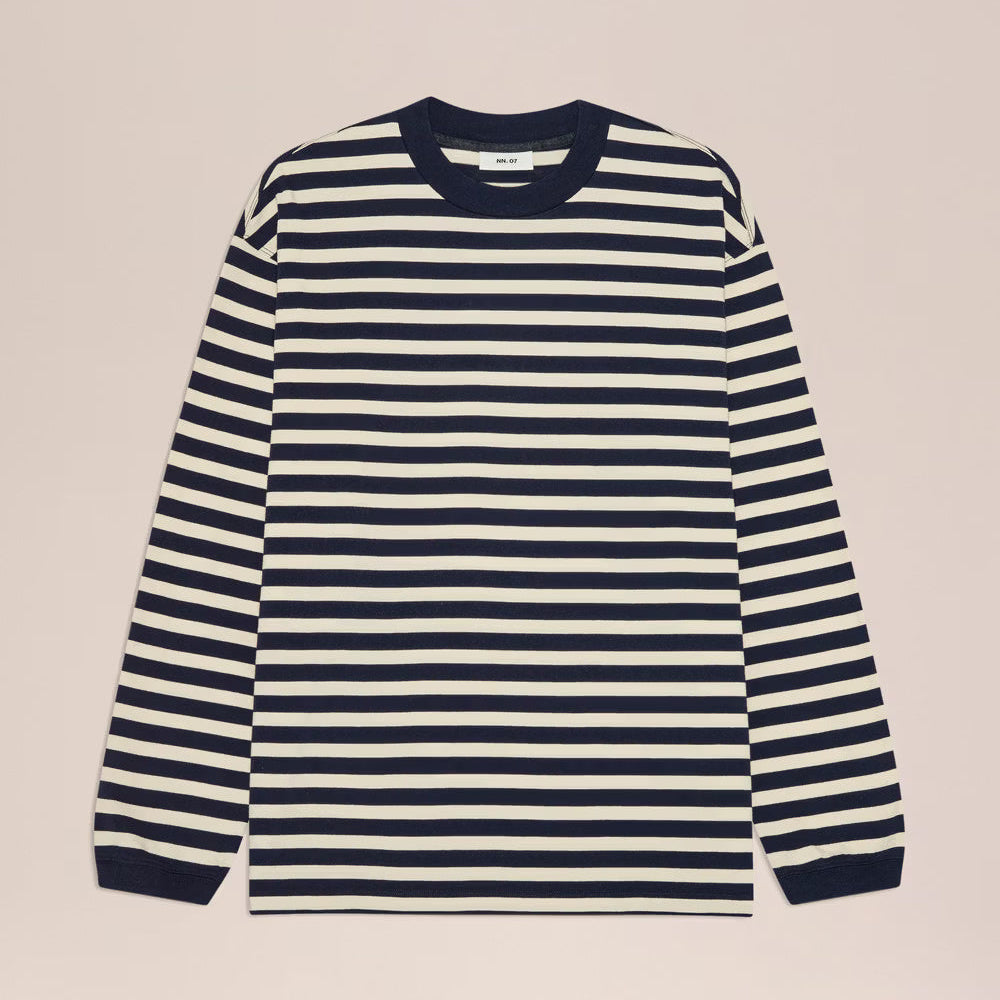 NN07 Lionel LS T-Shirt - Navy Stripe