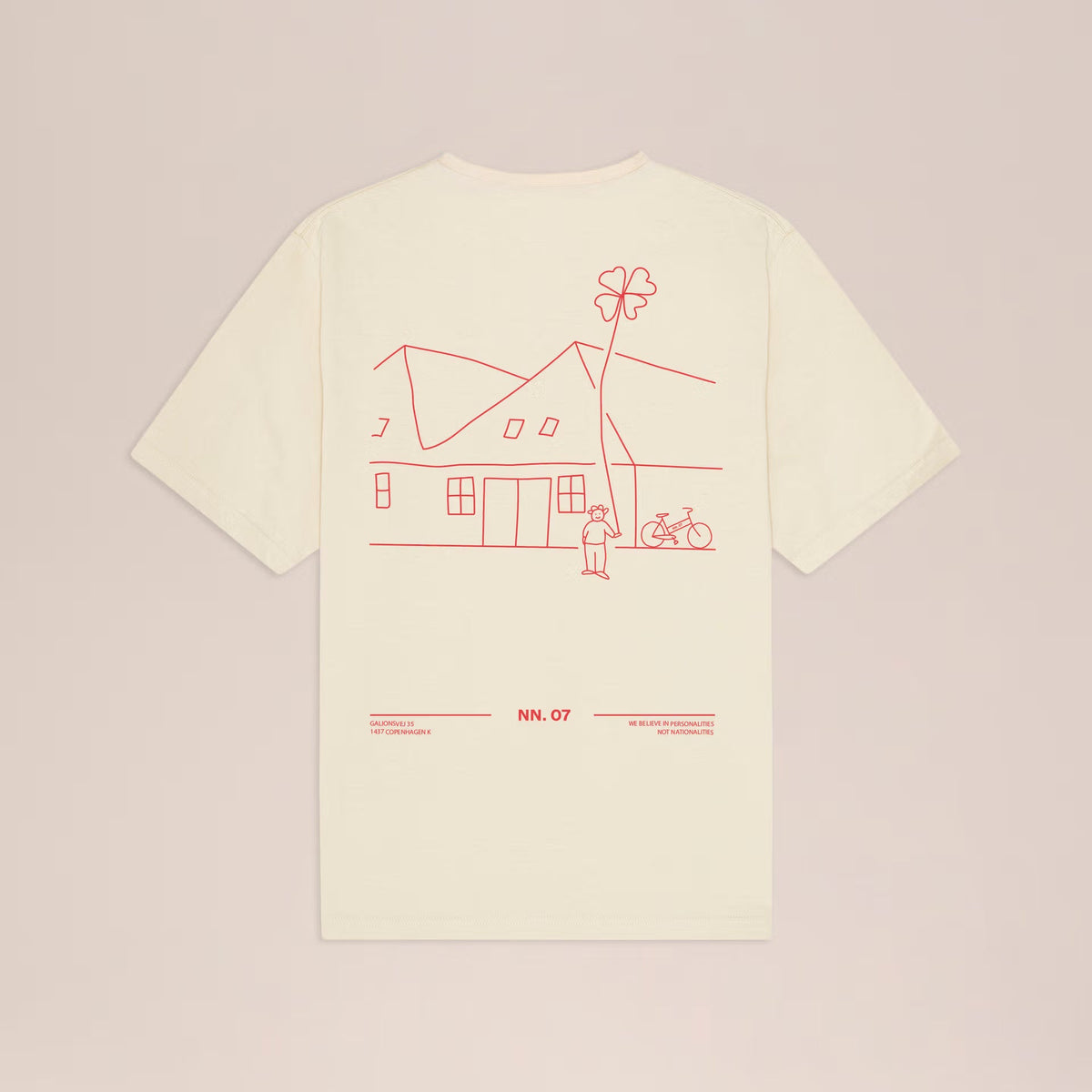 NN07 Jett Print T-Shirt - Ivory