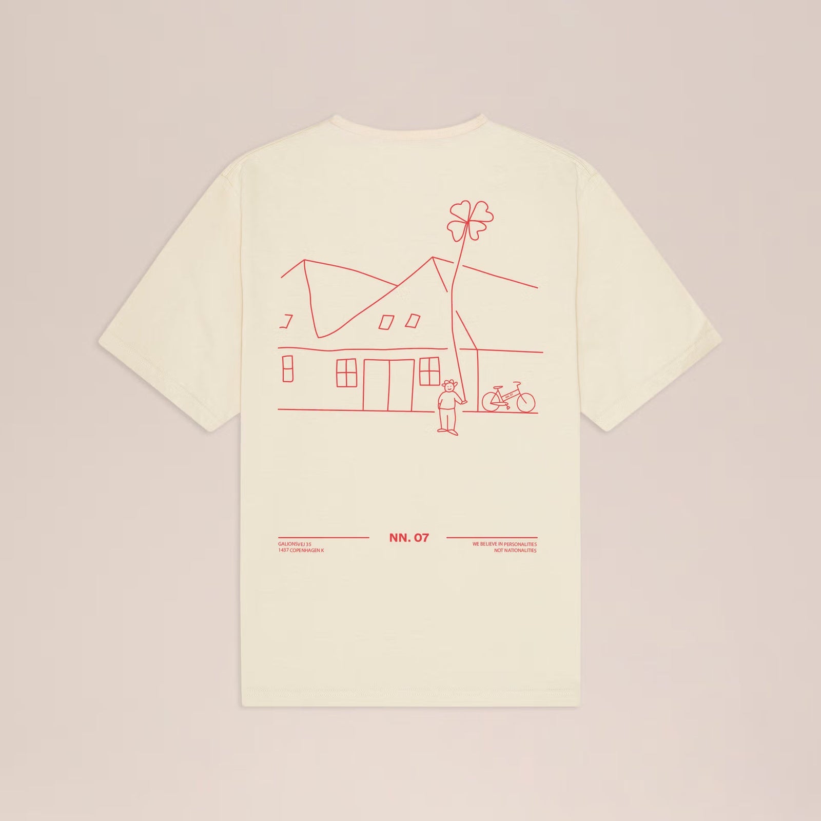 NN07 Jett Print T-Shirt - Ivory